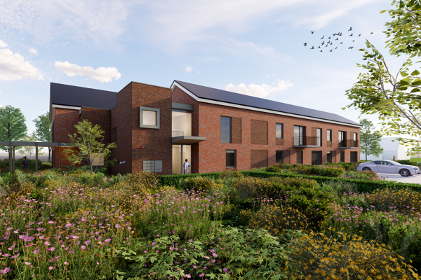 Impressie nieuwbouw Dunninghe vooraanzicht